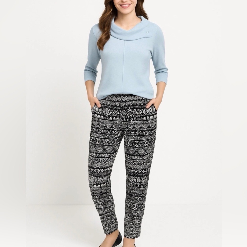 concepts new york womens pants‎ white black size Large Pockets